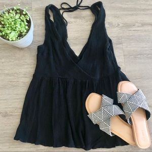 NWOT Babydoll Plunge Neck Tank Top